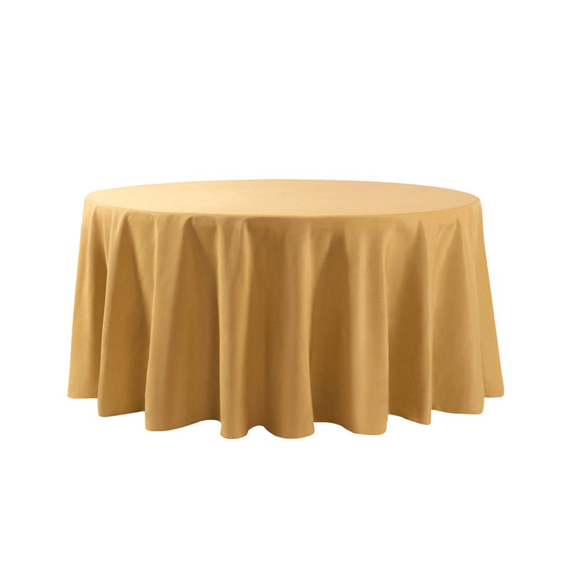 Cupuamon 108 inch Round Tablecloth Washable Polyester Table Cloth Decorative Table Cover for Wedding Party Dining Banquetï¼ˆ108 inch,Goldï¼‰ - Image 2